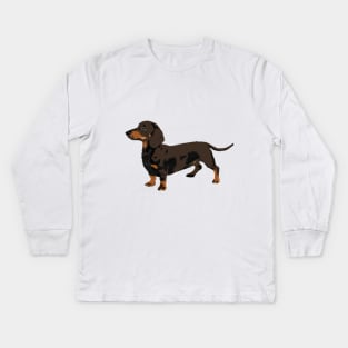 Daschund dog Kids Long Sleeve T-Shirt